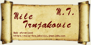Mile Trnjaković vizit kartica
